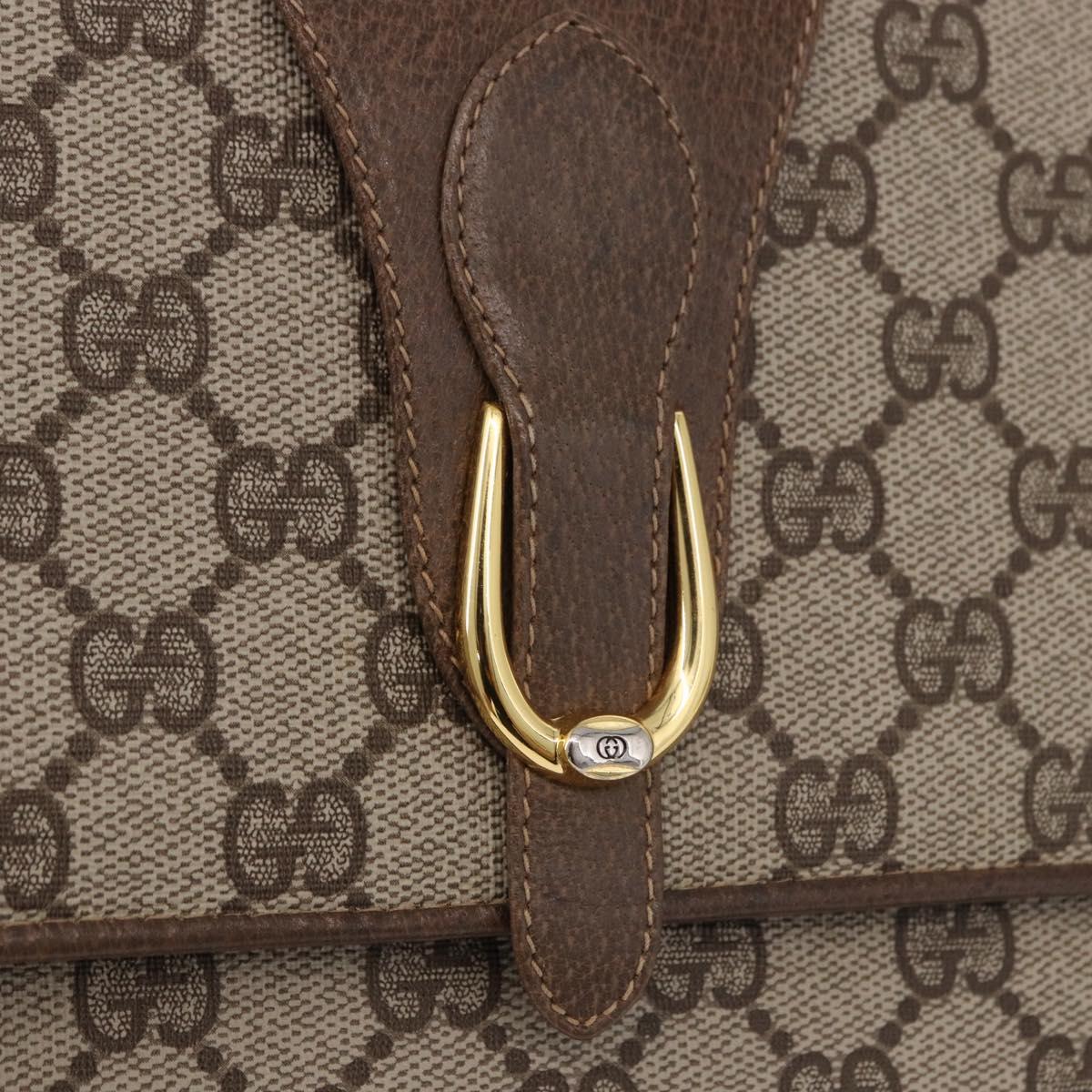 GUCCI GG Supreme Shoulder Bag PVC Beige Gold 904 02 050 Auth ep15108