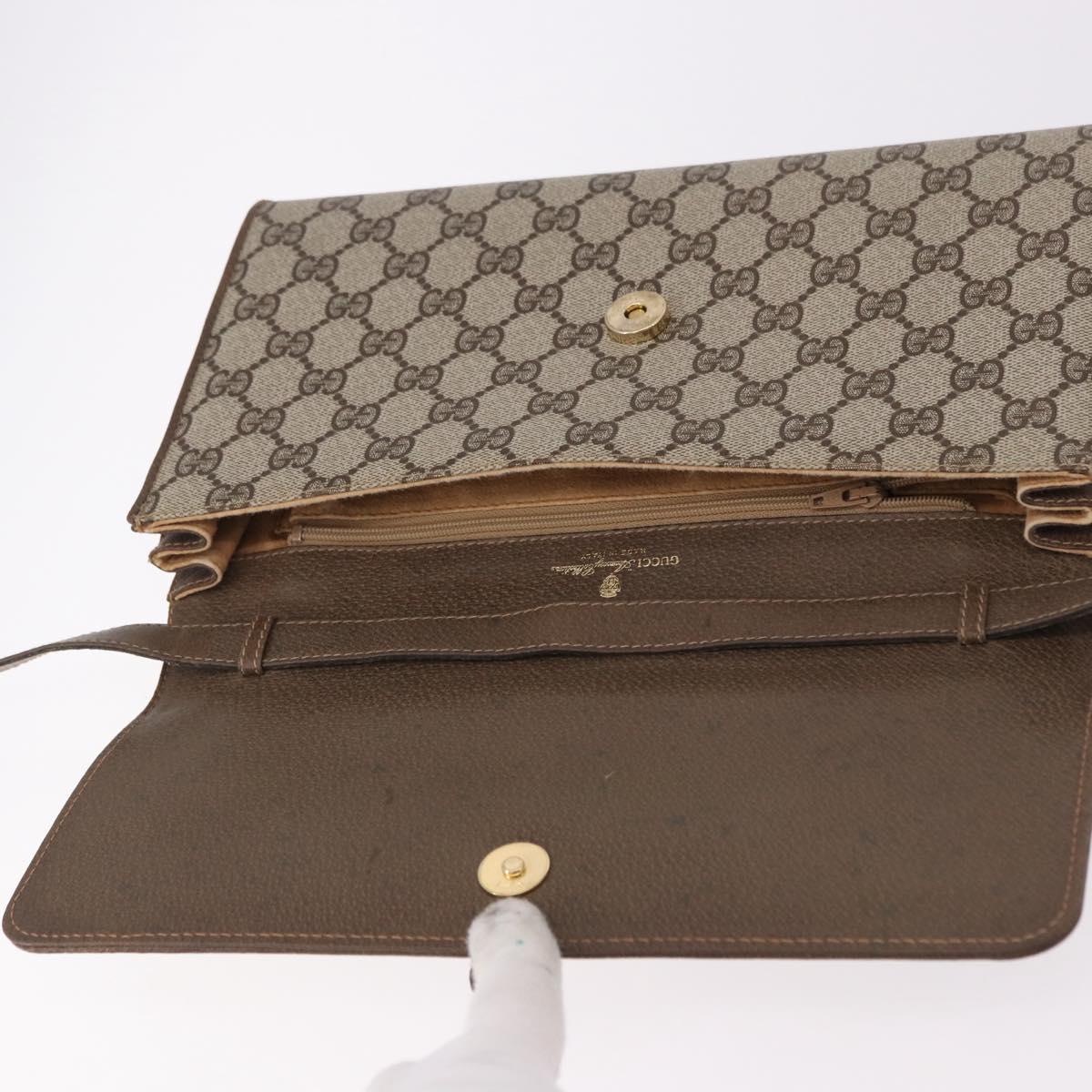 GUCCI GG Supreme Shoulder Bag PVC Beige Gold 904 02 050 Auth ep15108