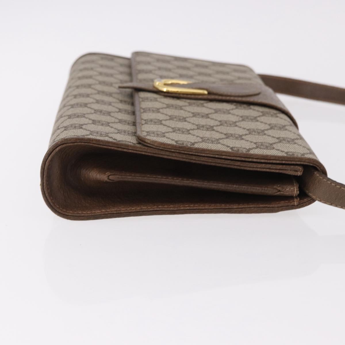 GUCCI GG Supreme Shoulder Bag PVC Beige Gold 904 02 050 Auth ep15108