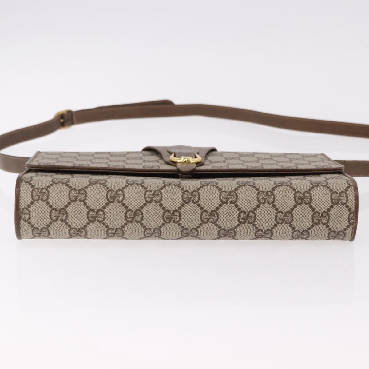GUCCI GG Supreme Shoulder Bag PVC Beige Gold 904 02 050 Auth ep15108