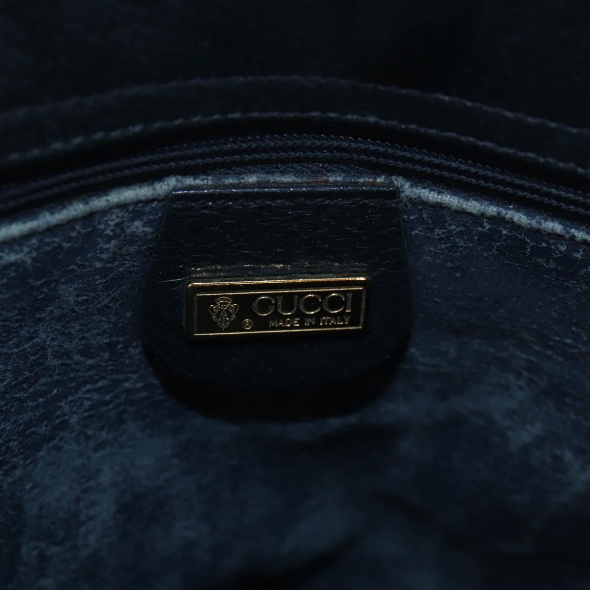 GUCCI GG Supreme Shoulder Bag PVC Navy Gold 001 109 0579 Auth ep15109