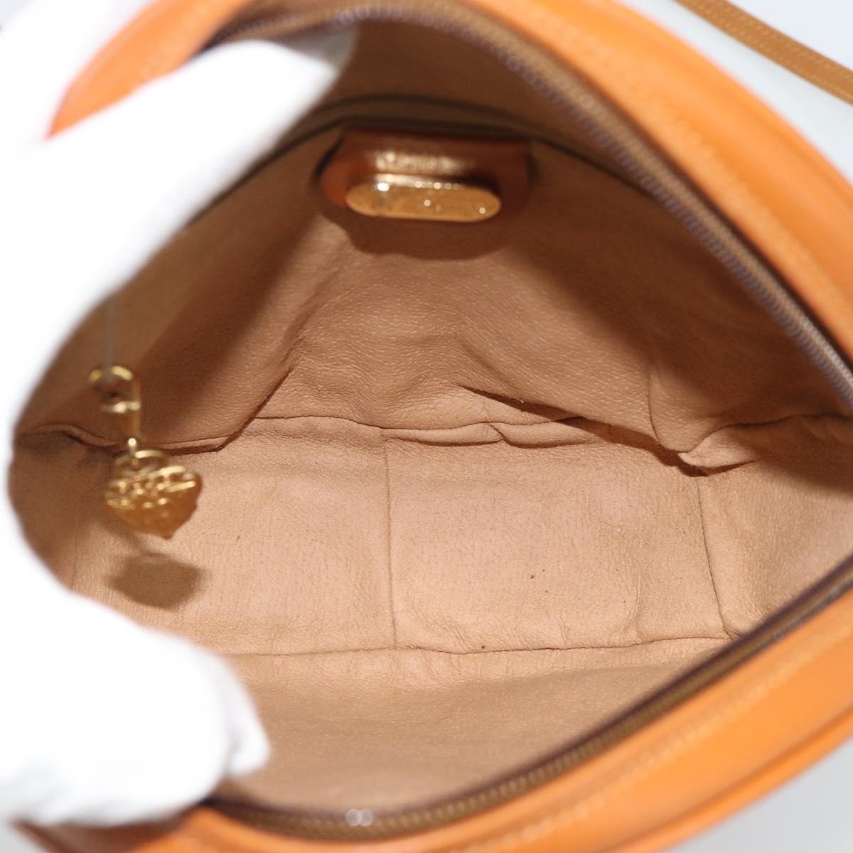 GUCCI Shoulder Bag Leather Brown Gold 007 37 5575 Auth ep15110