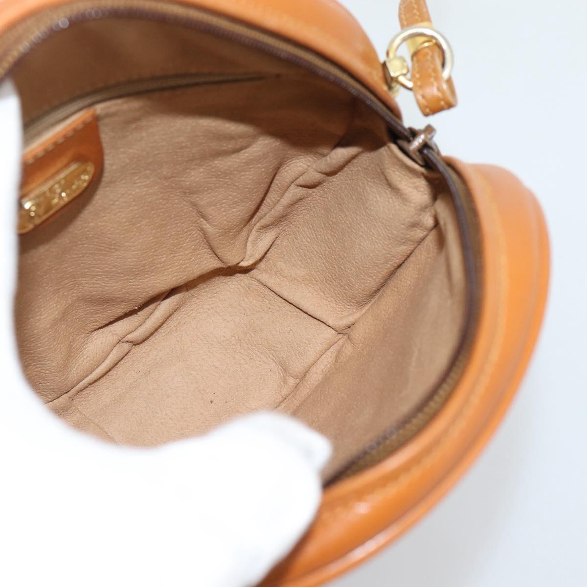 GUCCI Shoulder Bag Leather Brown Gold 007 37 5575 Auth ep15110