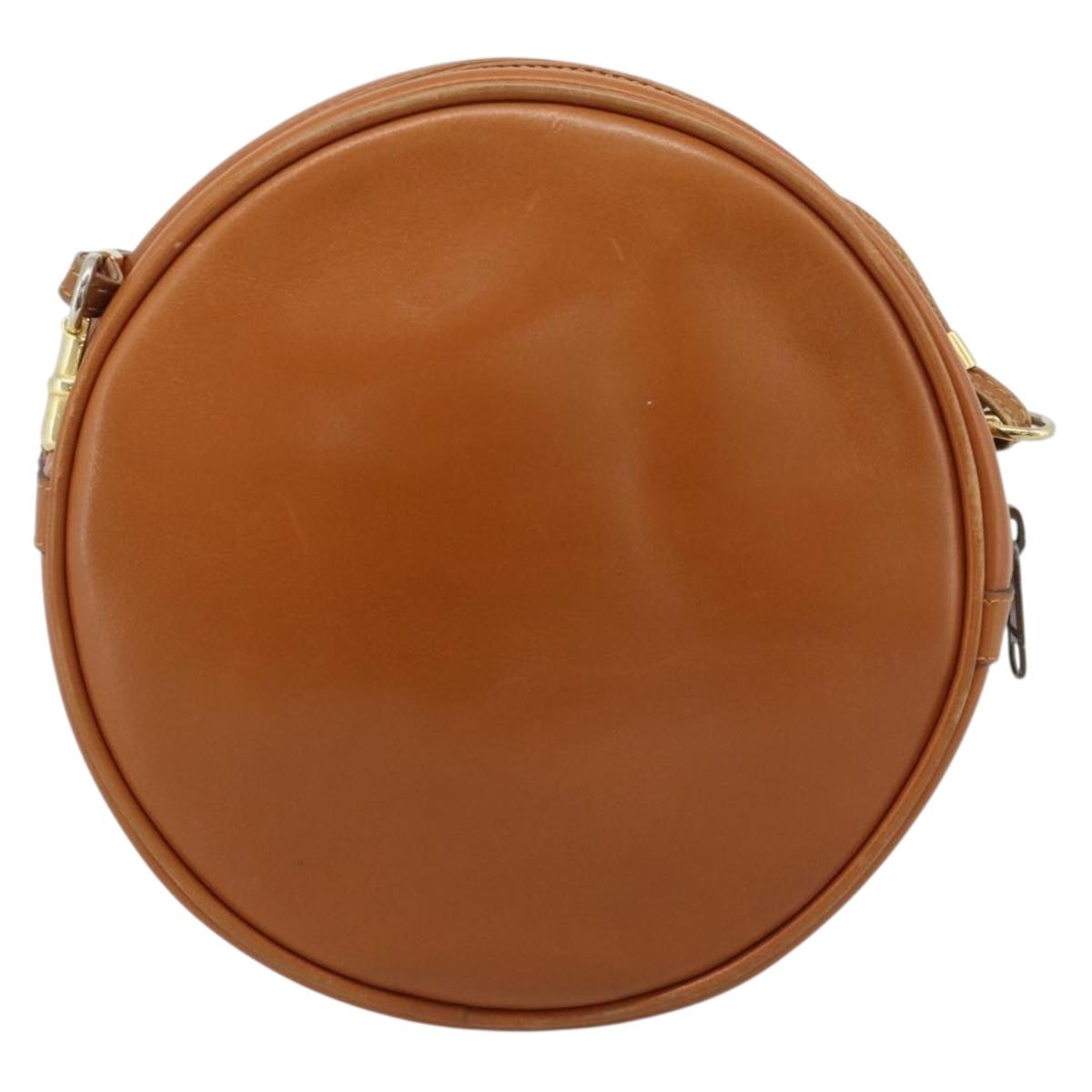 GUCCI Shoulder Bag Leather Brown Gold 007 37 5575 Auth ep15110