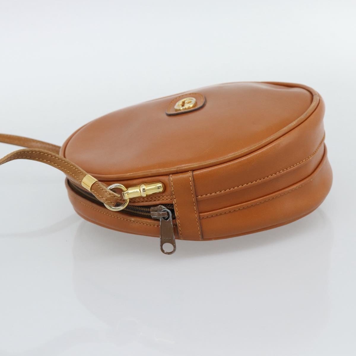GUCCI Shoulder Bag Leather Brown Gold 007 37 5575 Auth ep15110