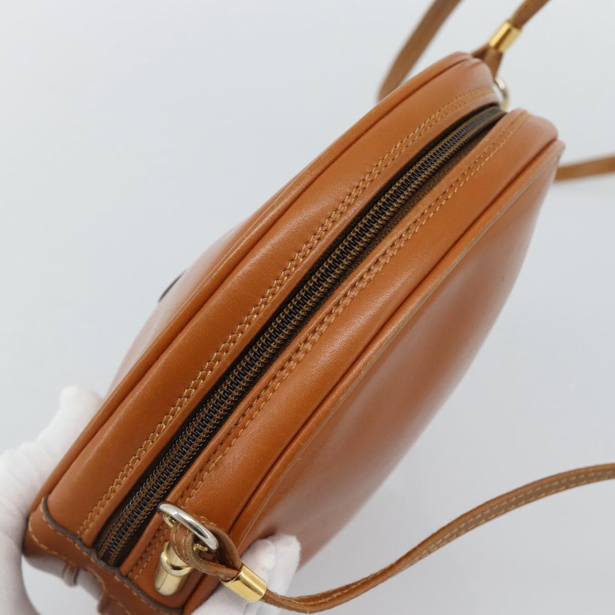 GUCCI Shoulder Bag Leather Brown Gold 007 37 5575 Auth ep15110