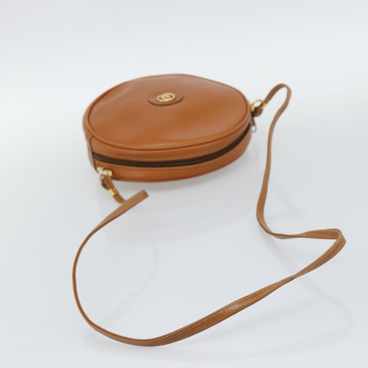 GUCCI Shoulder Bag Leather Brown Gold 007 37 5575 Auth ep15110