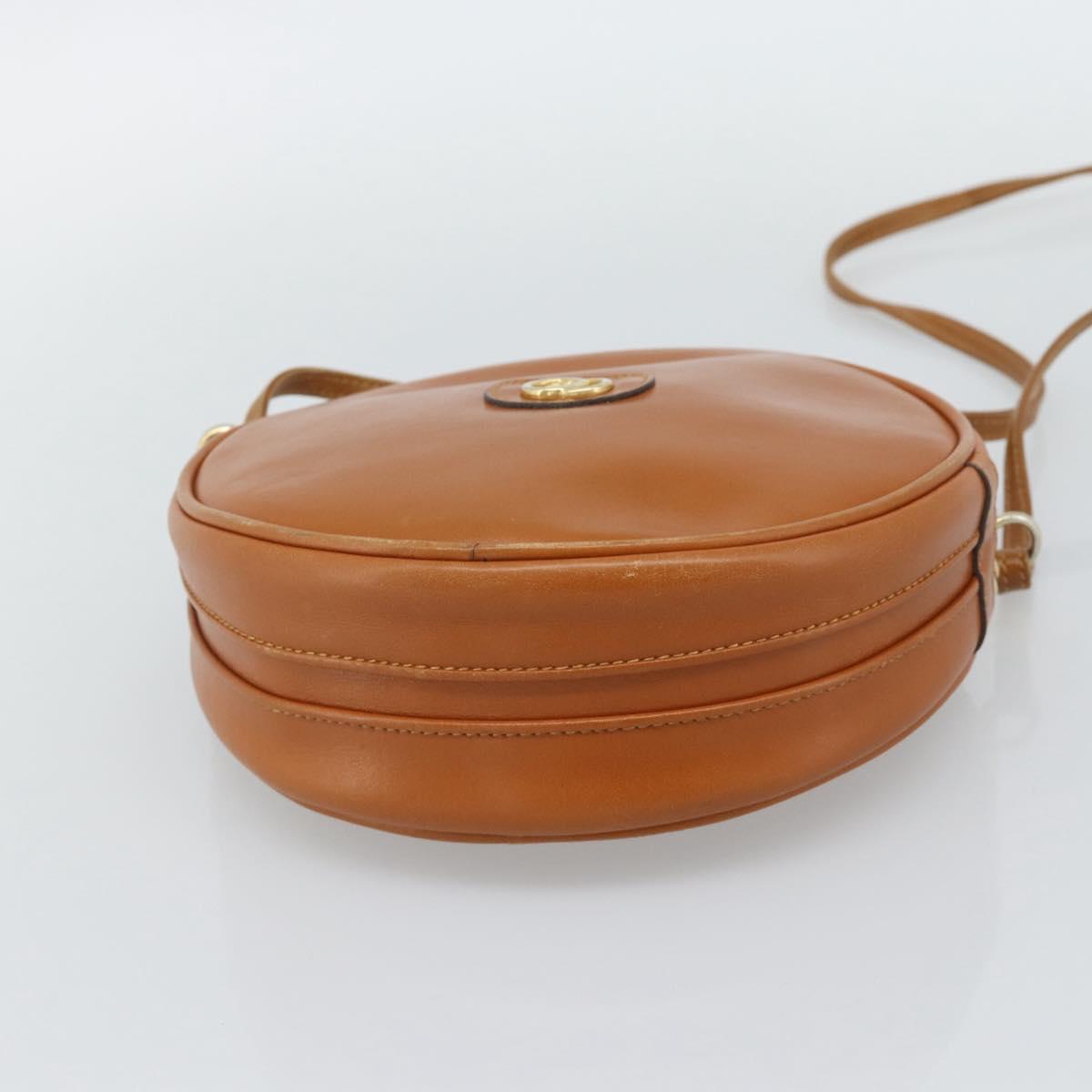 GUCCI Shoulder Bag Leather Brown Gold 007 37 5575 Auth ep15110