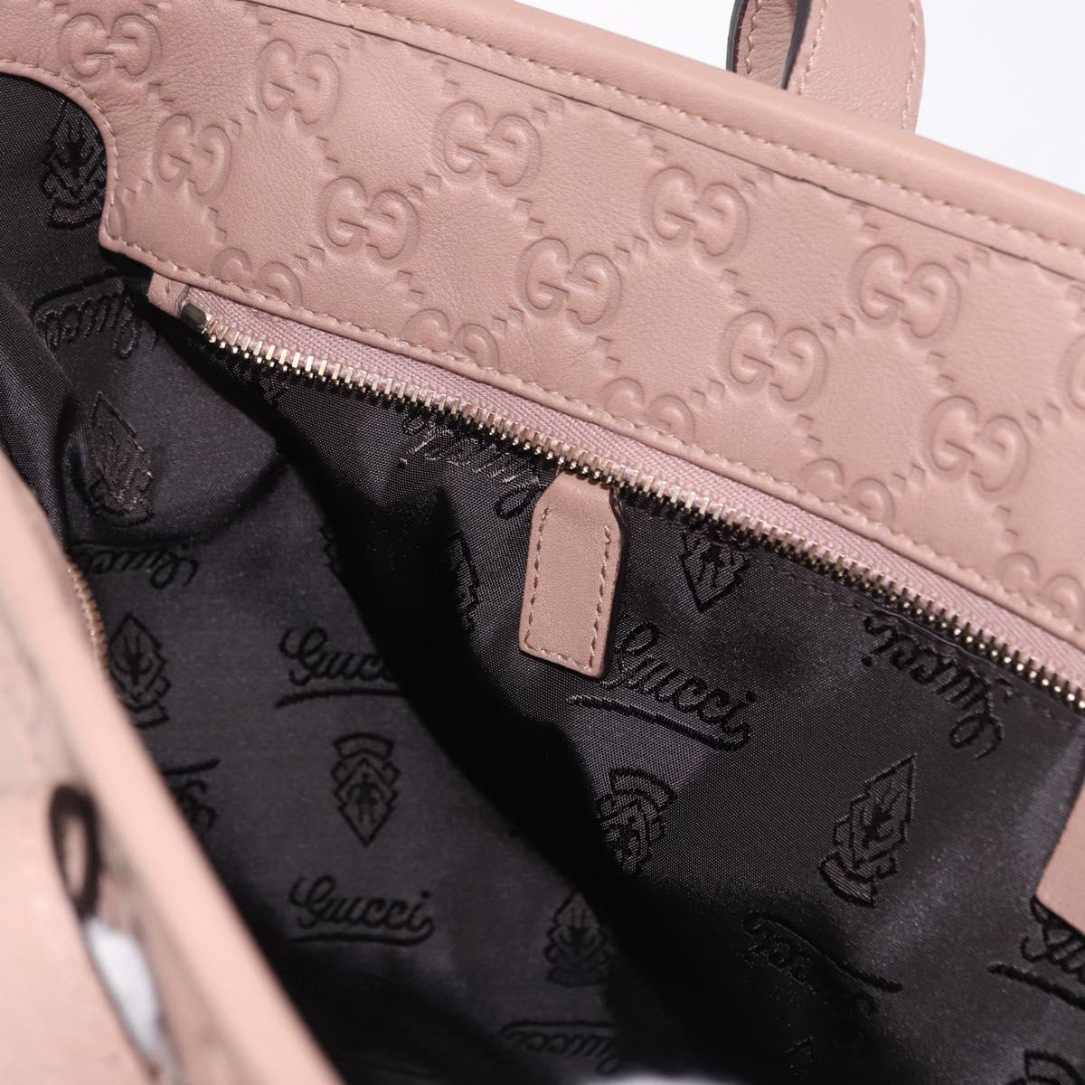 GUCCI GG Canvas Guccissima Tote Bag Leather Beige Gold 211137 Auth ep15114A