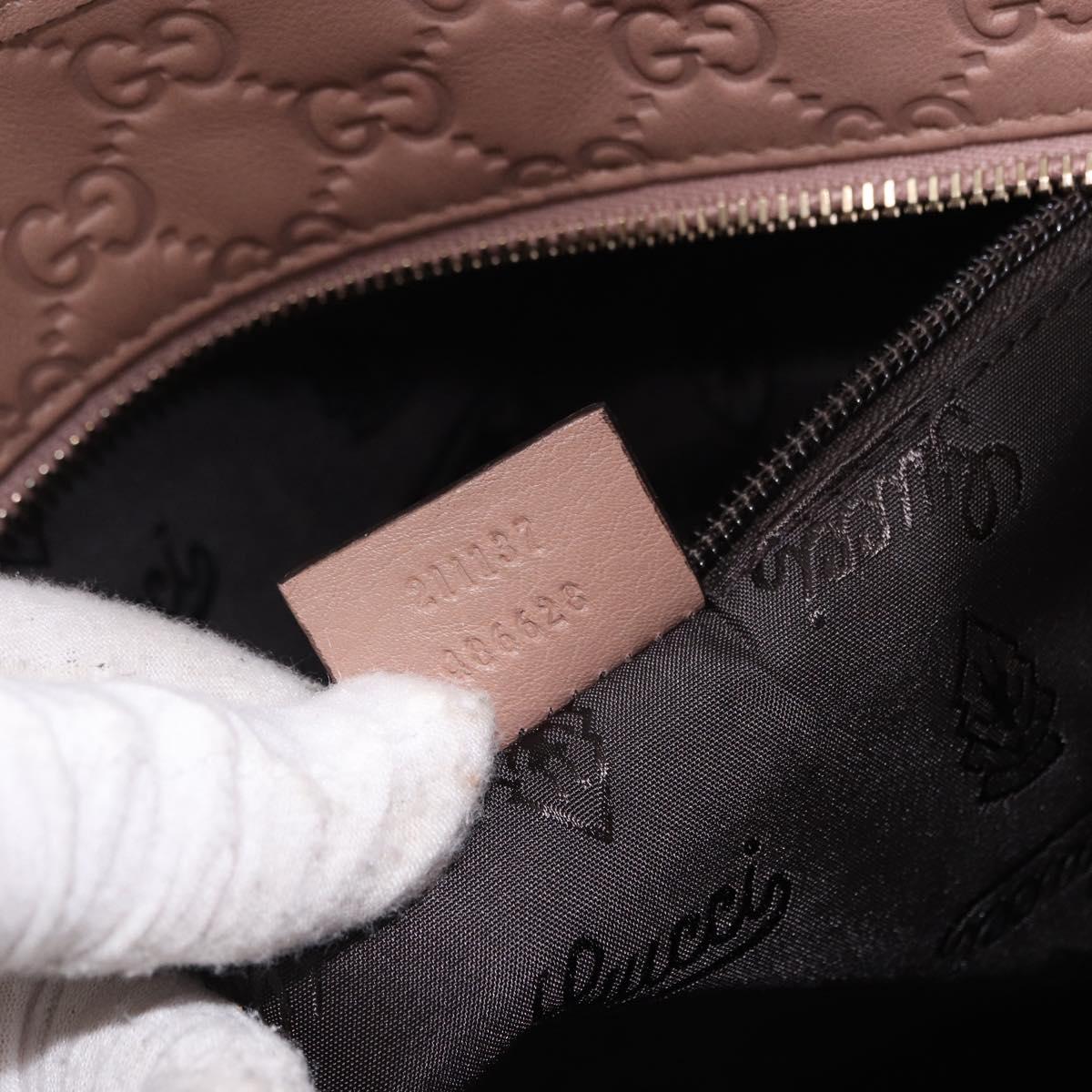 GUCCI GG Canvas Guccissima Tote Bag Leather Beige Gold 211137 Auth ep15114A