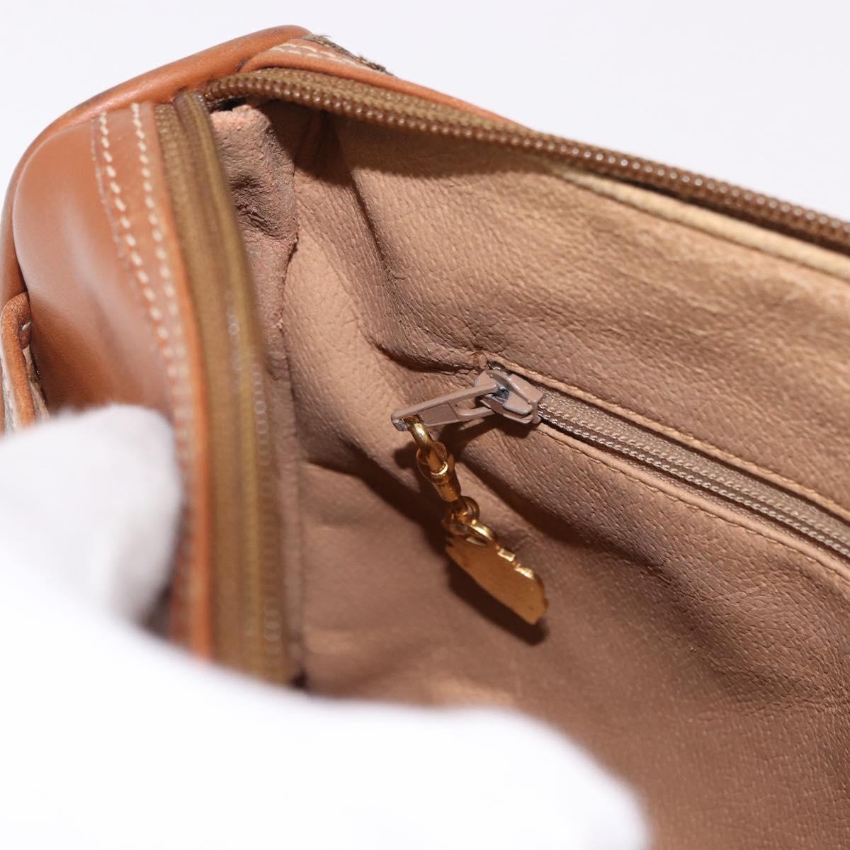 GUCCI GG Canvas Shoulder Bag Beige Gold Auth ep15115