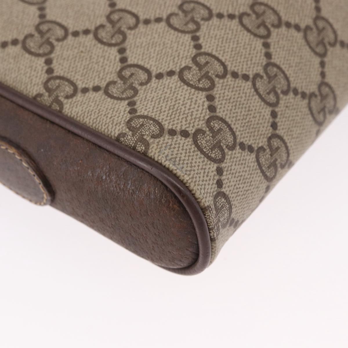 GUCCI GG Supreme Web Sherry Line Bag PVC Beige Gold 116 02 089 Auth ep15117