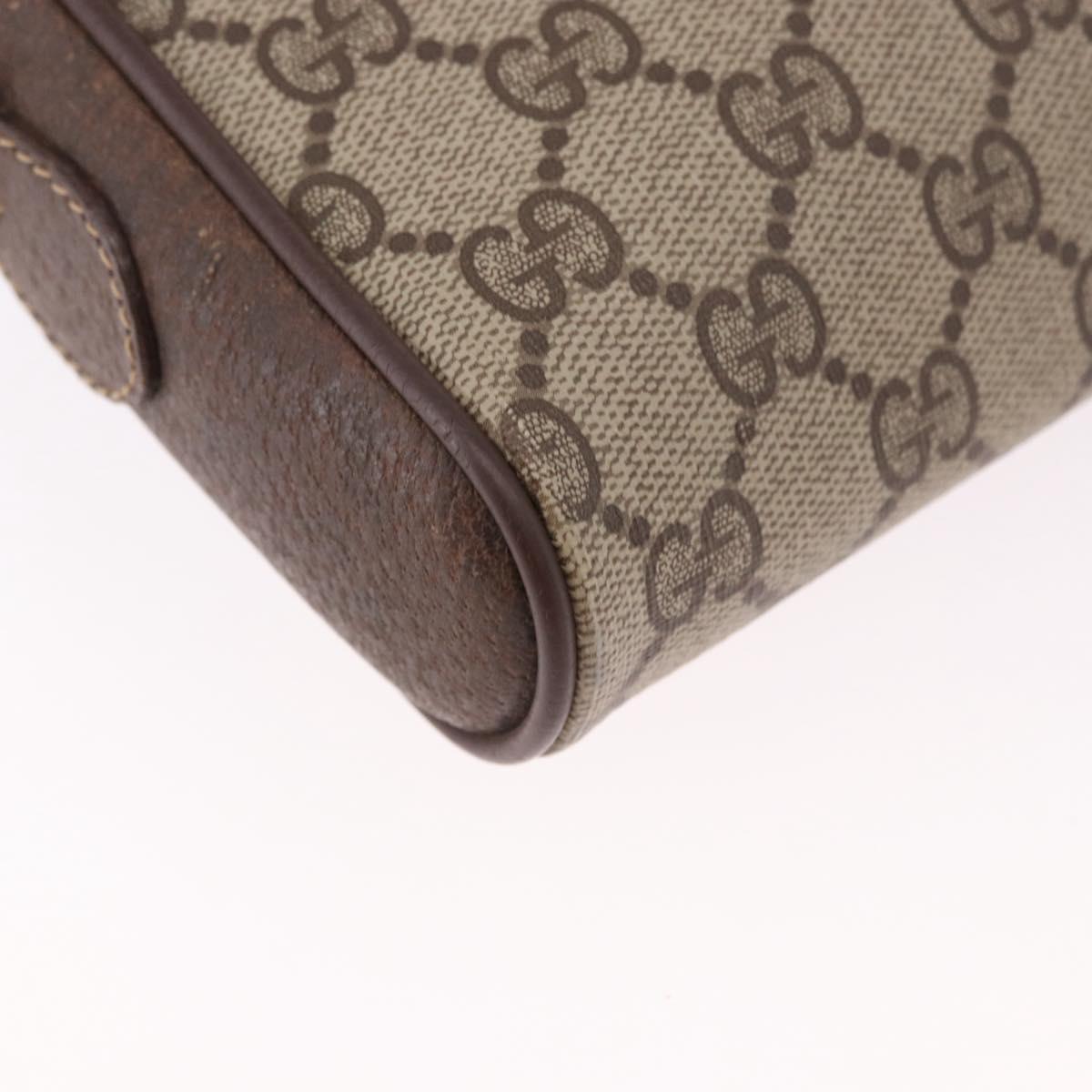 GUCCI GG Supreme Web Sherry Line Bag PVC Beige Gold 116 02 089 Auth ep15117