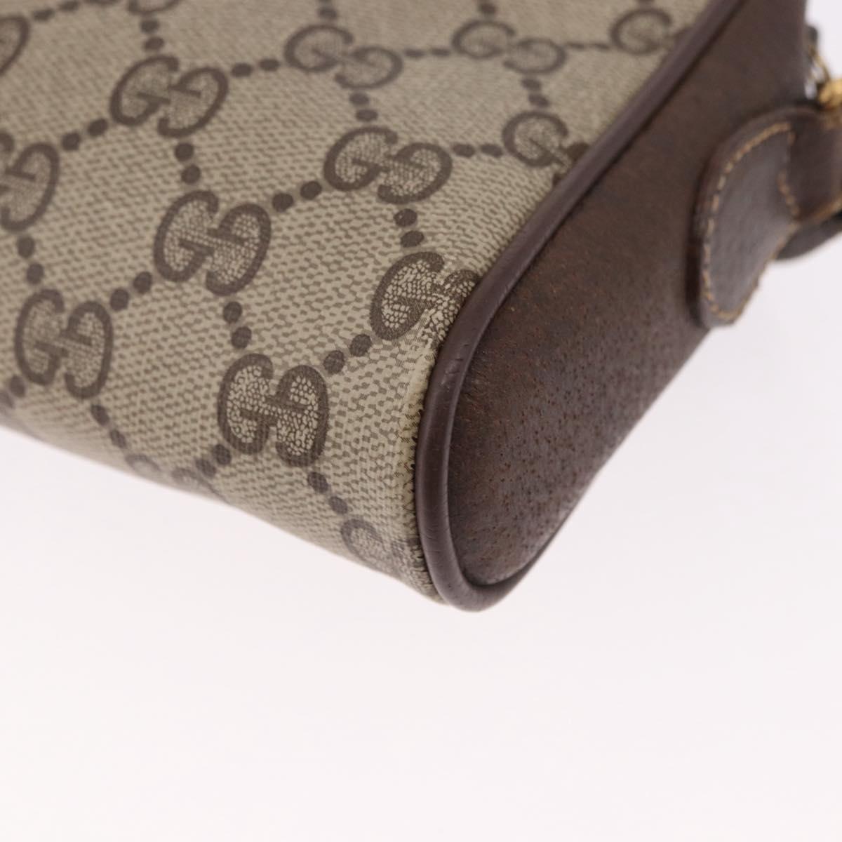 GUCCI GG Supreme Web Sherry Line Bag PVC Beige Gold 116 02 089 Auth ep15117