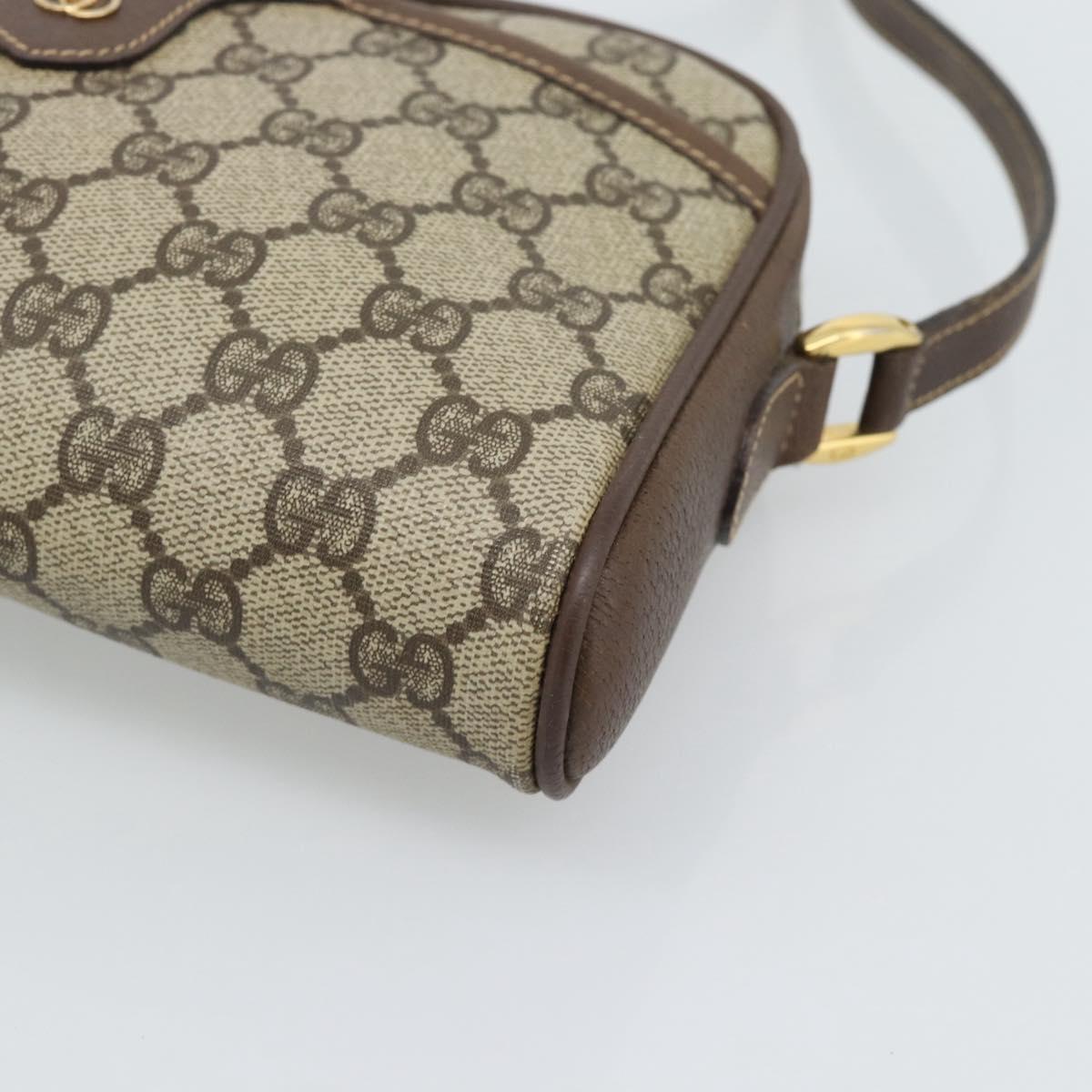 GUCCI GG Supreme Shoulder Bag PVC Outlet Beige Gold 001 58 6594 Auth ep15118