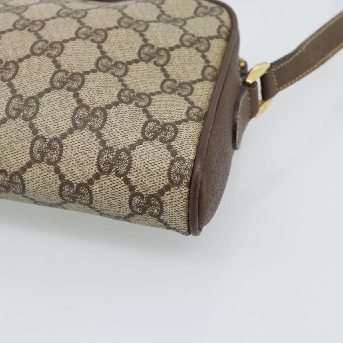 GUCCI GG Supreme Shoulder Bag PVC Outlet Beige Gold 001 58 6594 Auth ep15118