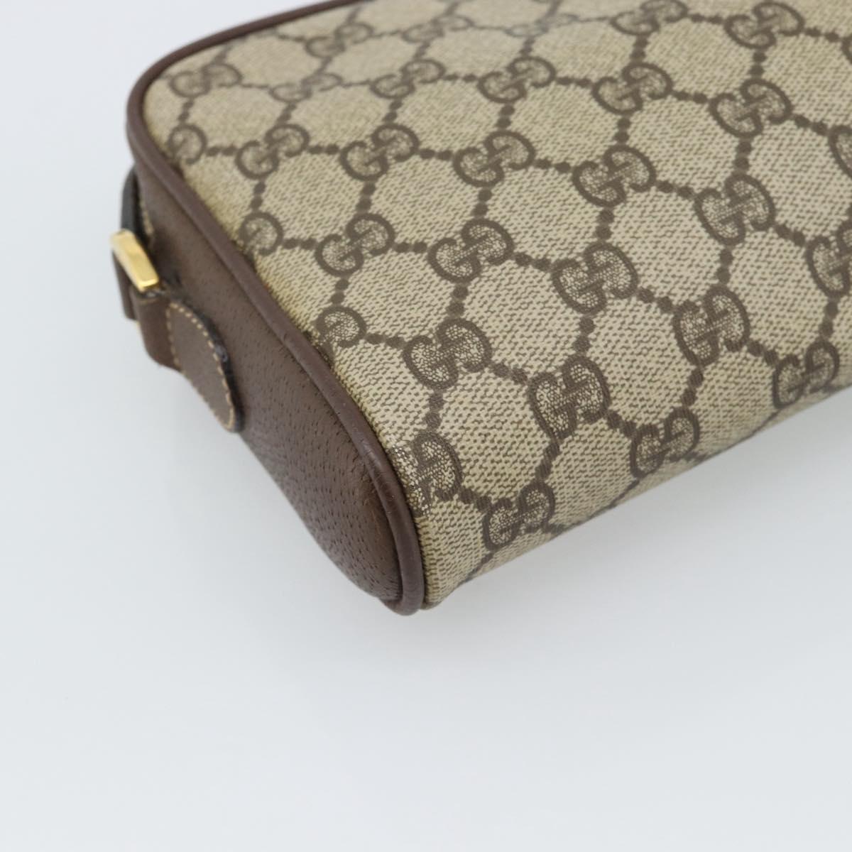 GUCCI GG Supreme Shoulder Bag PVC Outlet Beige Gold 001 58 6594 Auth ep15118