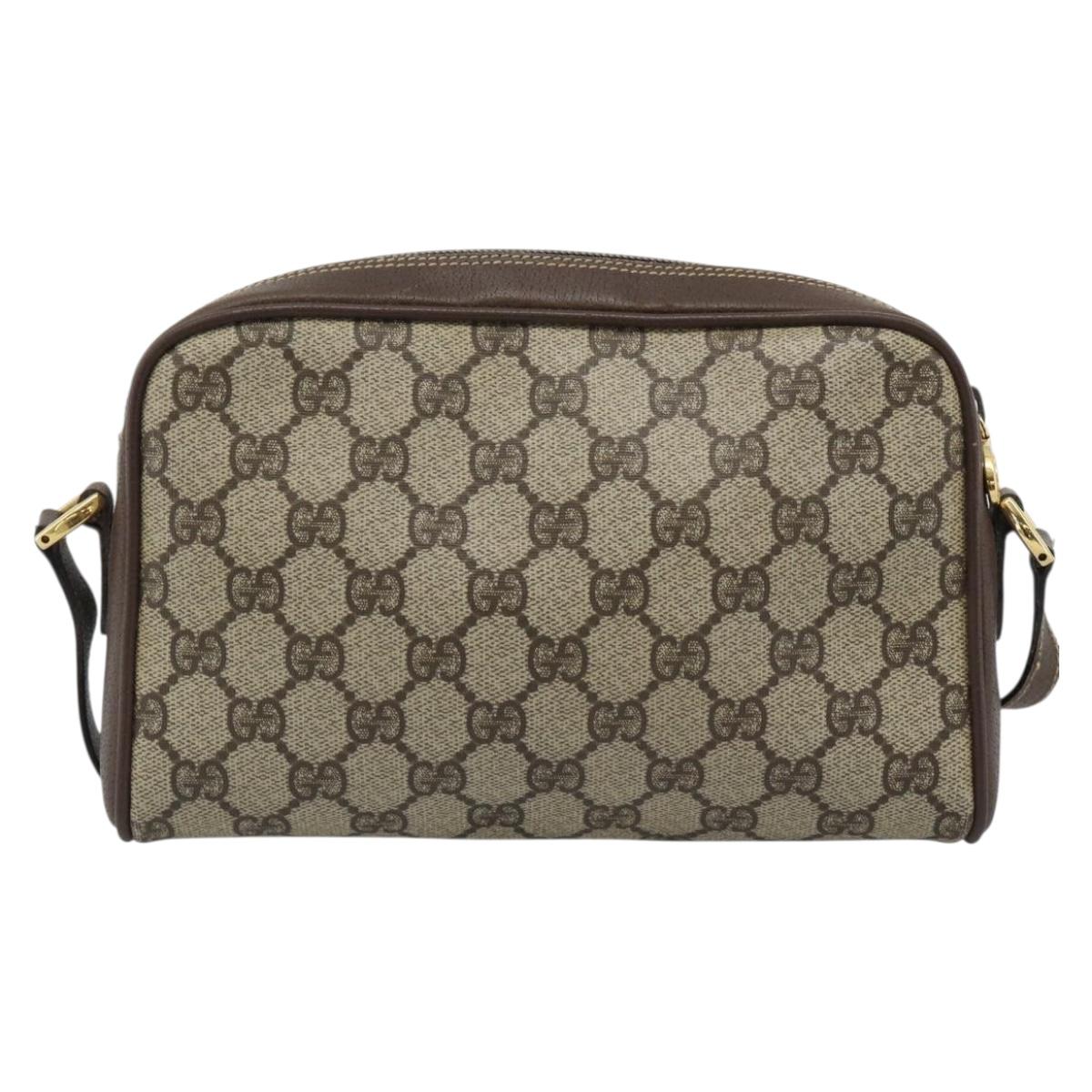 GUCCI GG Supreme Shoulder Bag PVC Outlet Beige Gold 001 58 6594 Auth ep15118