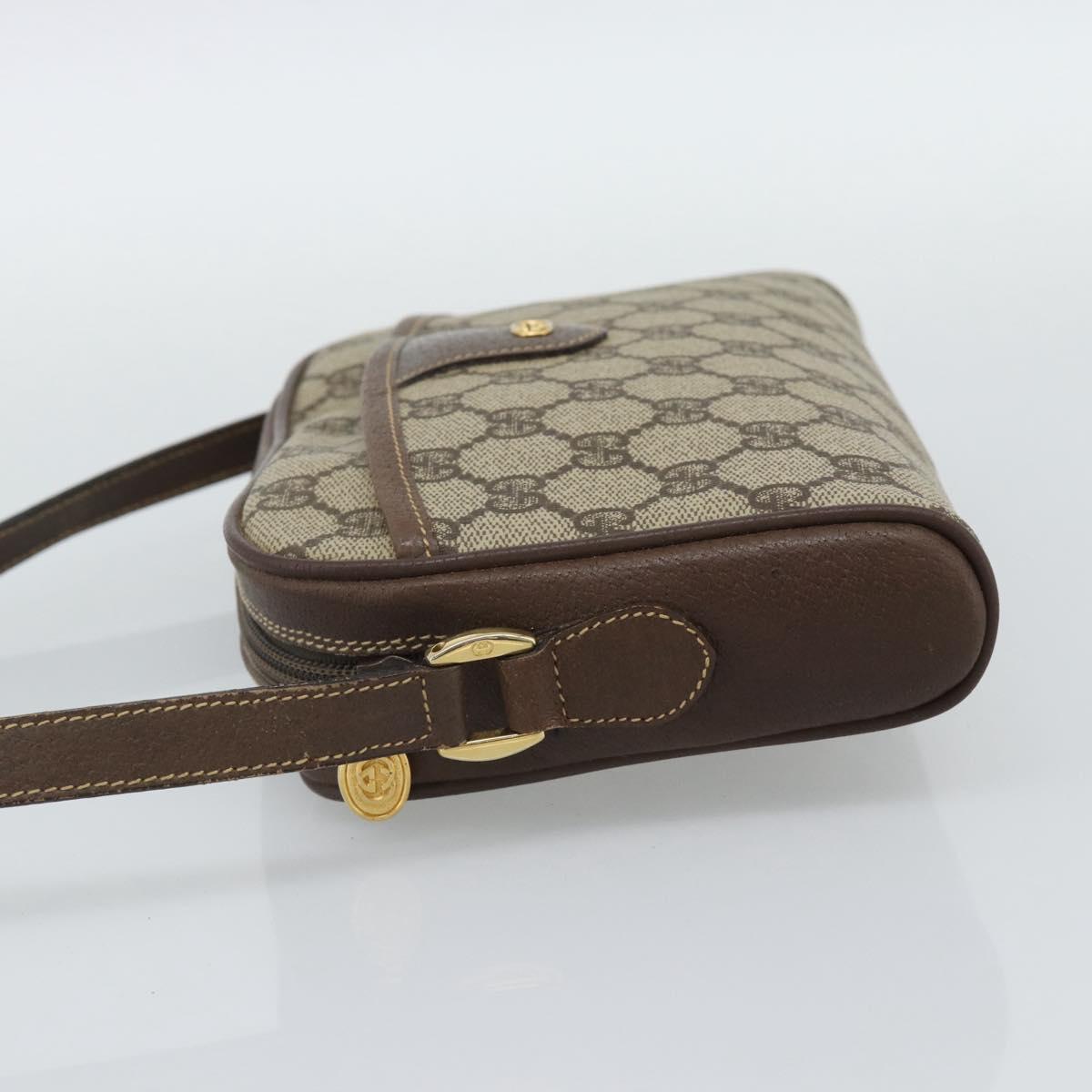 GUCCI GG Supreme Shoulder Bag PVC Outlet Beige Gold 001 58 6594 Auth ep15118