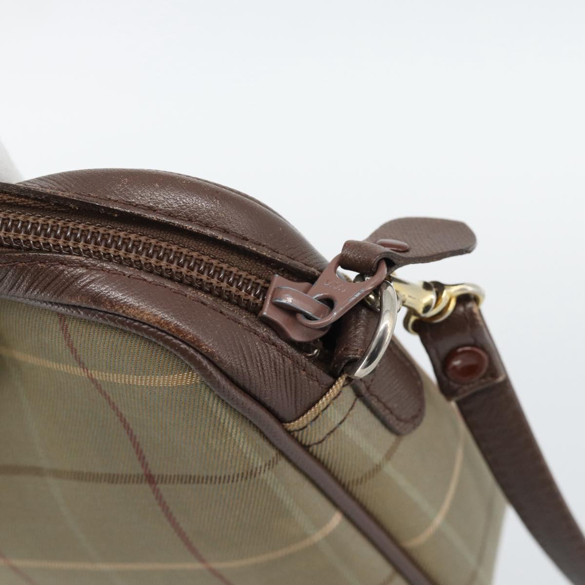 Burberrys Nova Check Shoulder Bag Canvas Beige Gold Auth ep15123