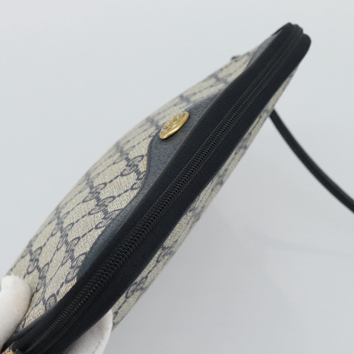 GUCCI GG Supreme Shoulder Bag PVC Navy Gold 97 02 068 Auth ep15124