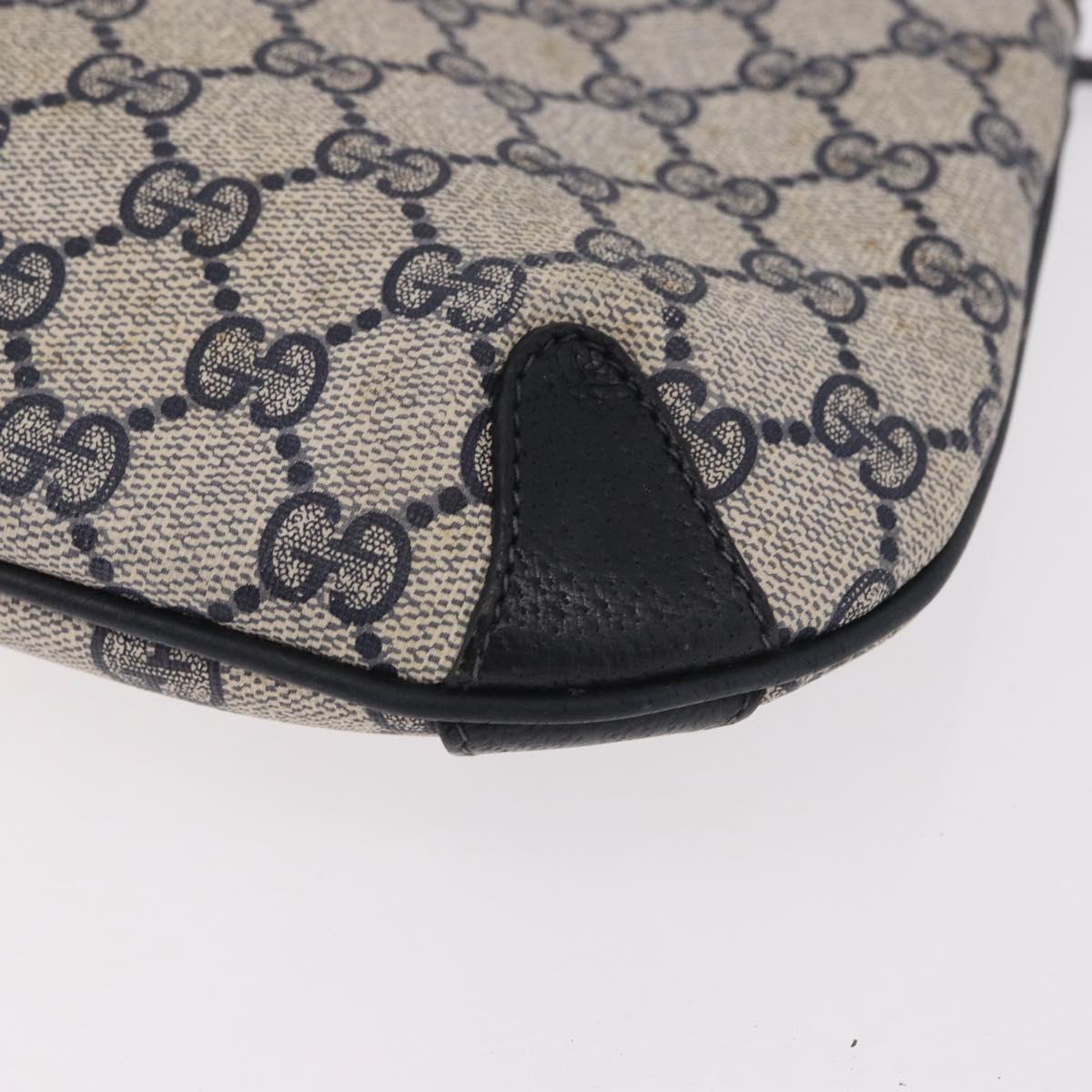 GUCCI GG Supreme Sherry Line Shoulder Bag PVC Navy Gold 39 02 026 Auth ep15125
