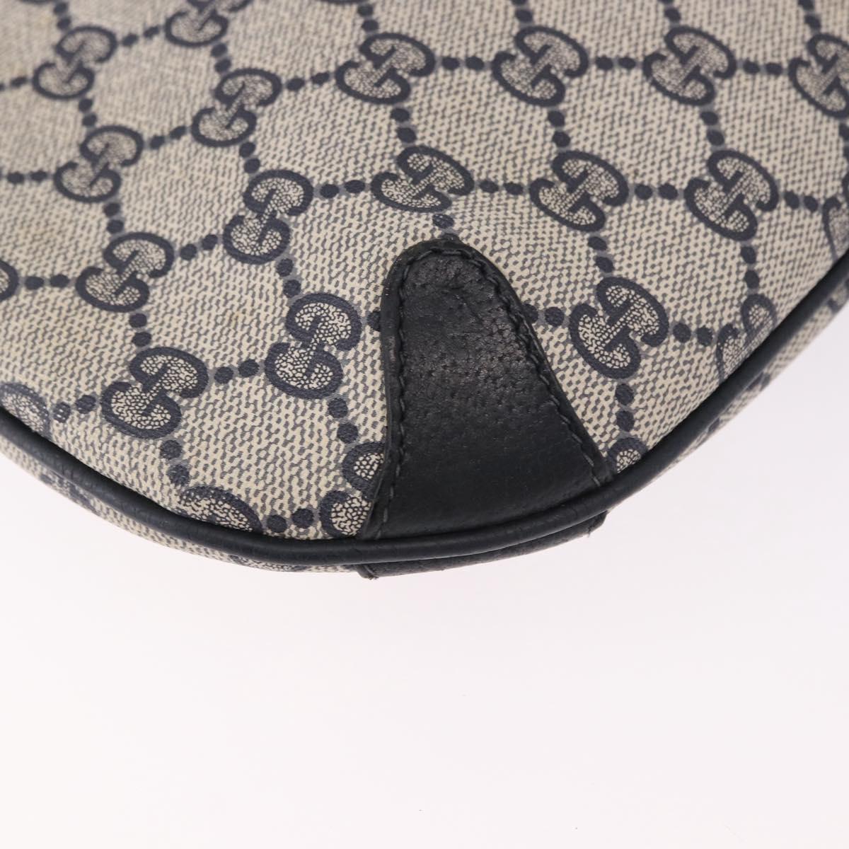 GUCCI GG Supreme Sherry Line Shoulder Bag PVC Navy Gold 39 02 026 Auth ep15125