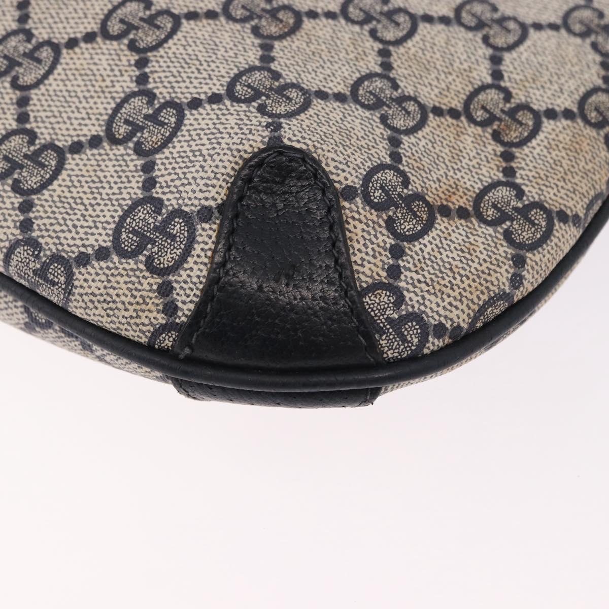 GUCCI GG Supreme Sherry Line Shoulder Bag PVC Navy Gold 39 02 026 Auth ep15125