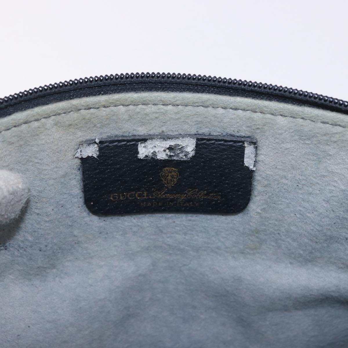 GUCCI GG Supreme Sherry Line Shoulder Bag PVC Navy Gold 39 02 026 Auth ep15125