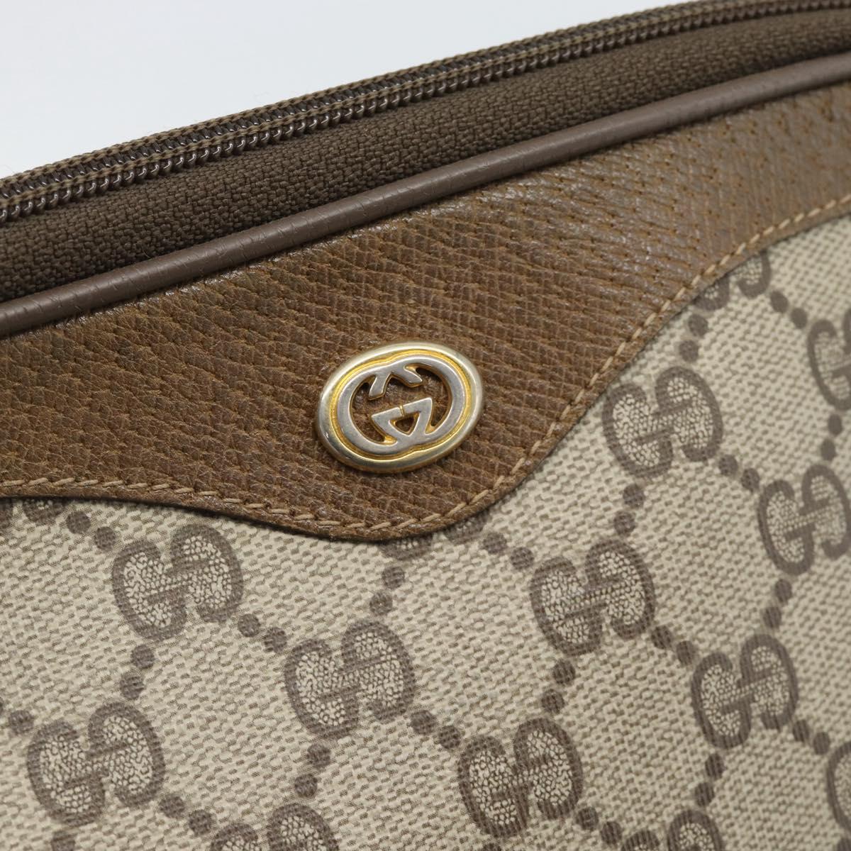 GUCCI GG Supreme Shoulder Bag PVC Beige Gold 97 02 068 Auth ep15126