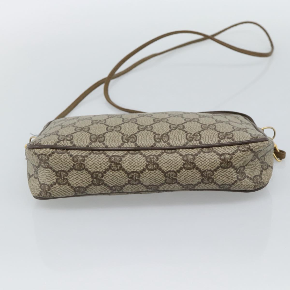 GUCCI GG Supreme Shoulder Bag PVC Beige Gold 97 02 068 Auth ep15126