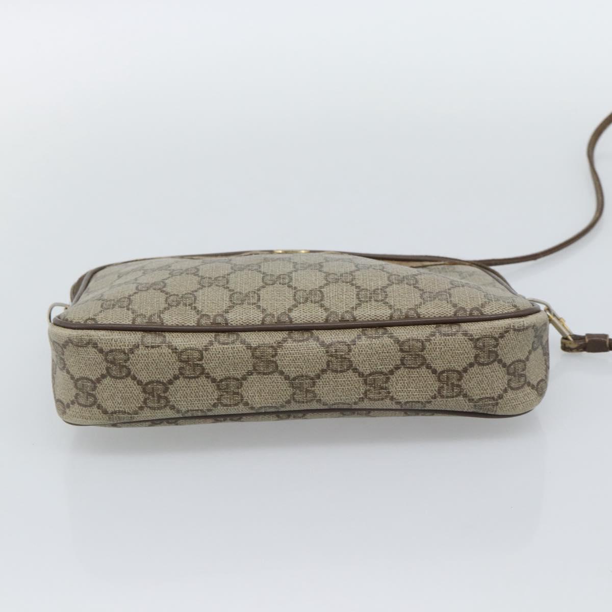 GUCCI GG Supreme Shoulder Bag PVC Beige Gold 97 02 068 Auth ep15127