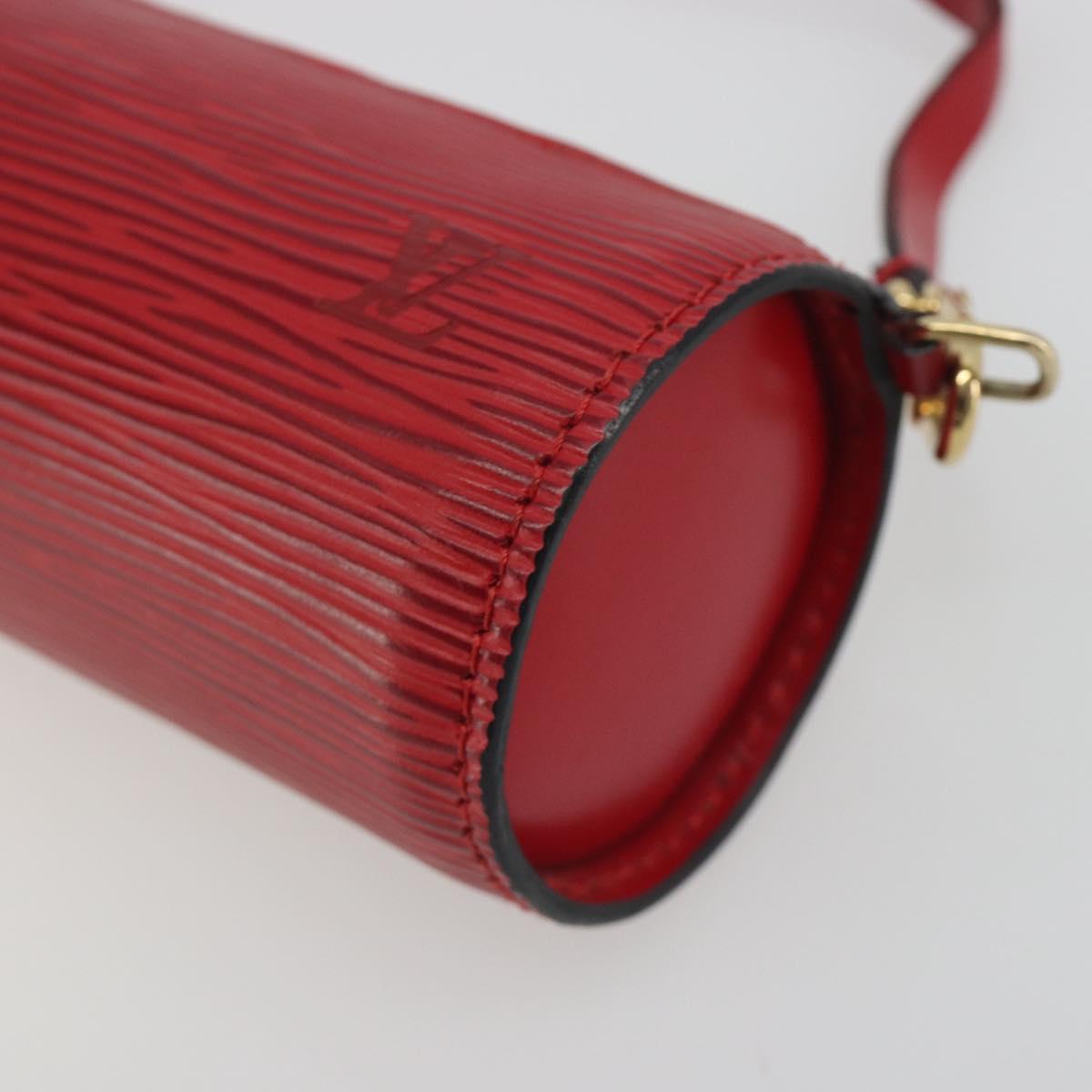 LOUIS VUITTON Epi Soufflot Pouch Accessory Pouch Red LV Auth ep15131
