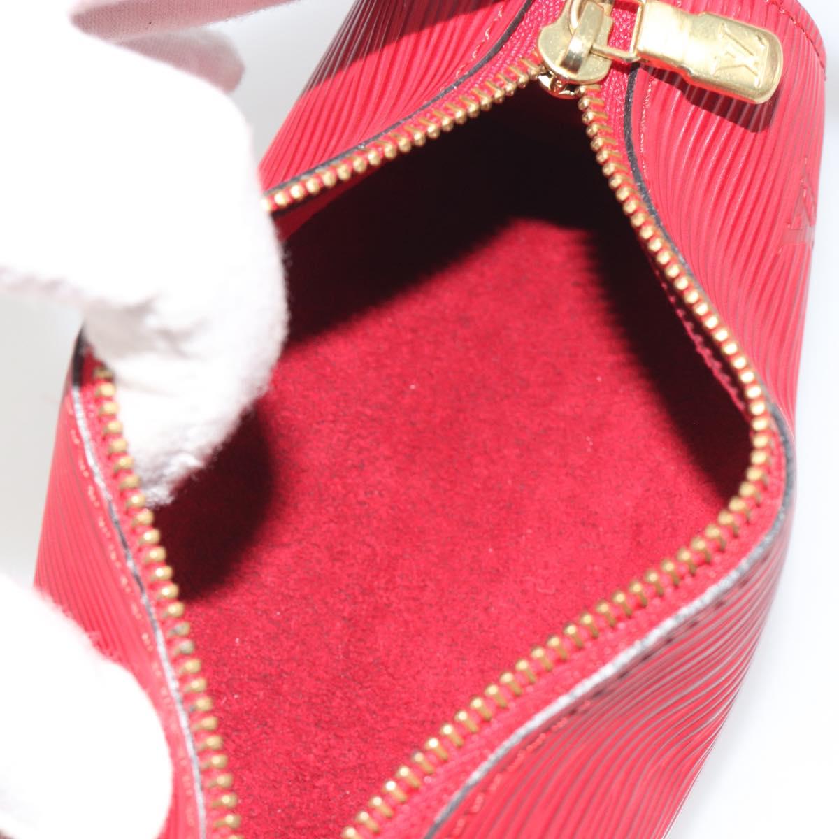 LOUIS VUITTON Epi Soufflot Pouch Accessory Pouch Red LV Auth ep15131