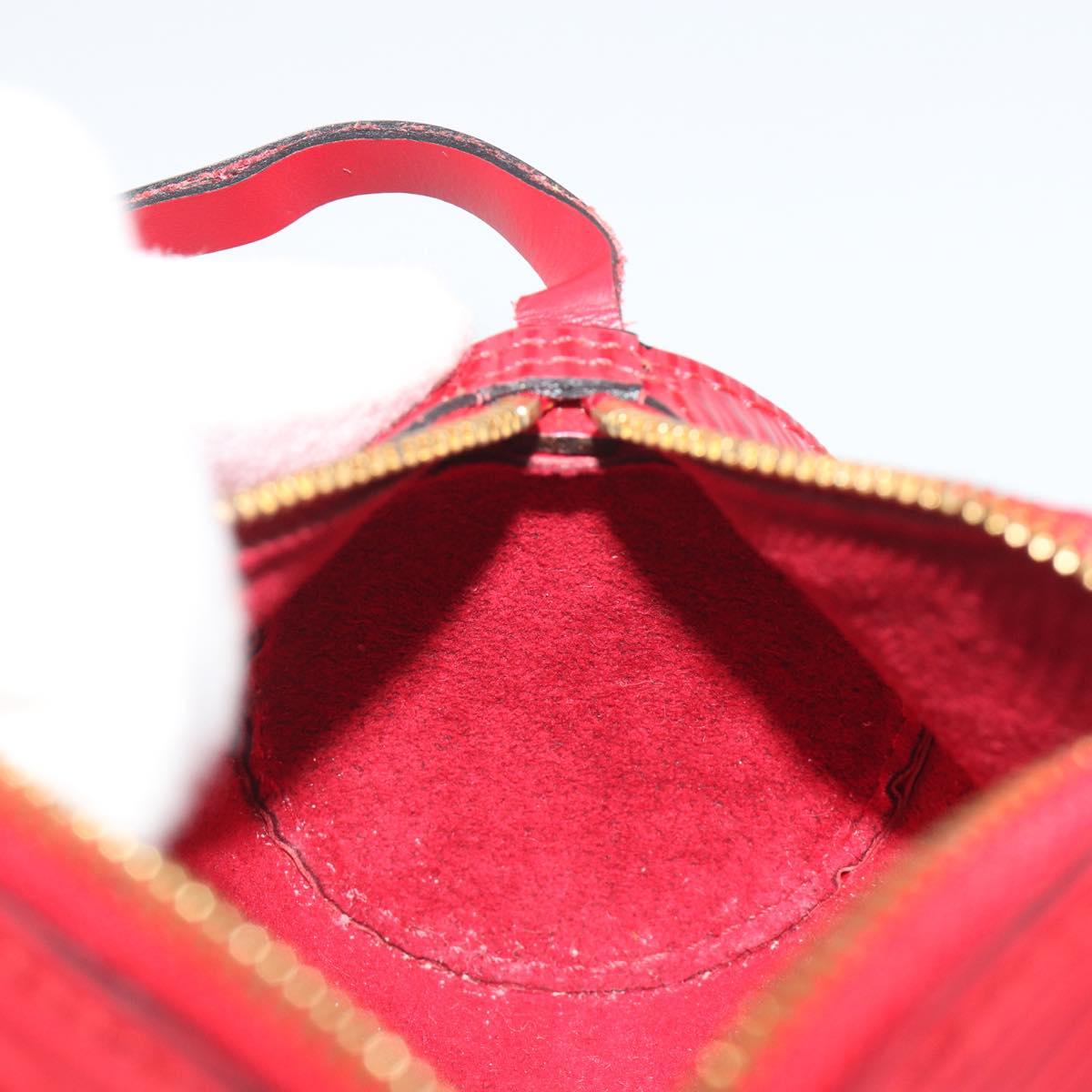 LOUIS VUITTON Epi Soufflot Pouch Accessory Pouch Red LV Auth ep15131