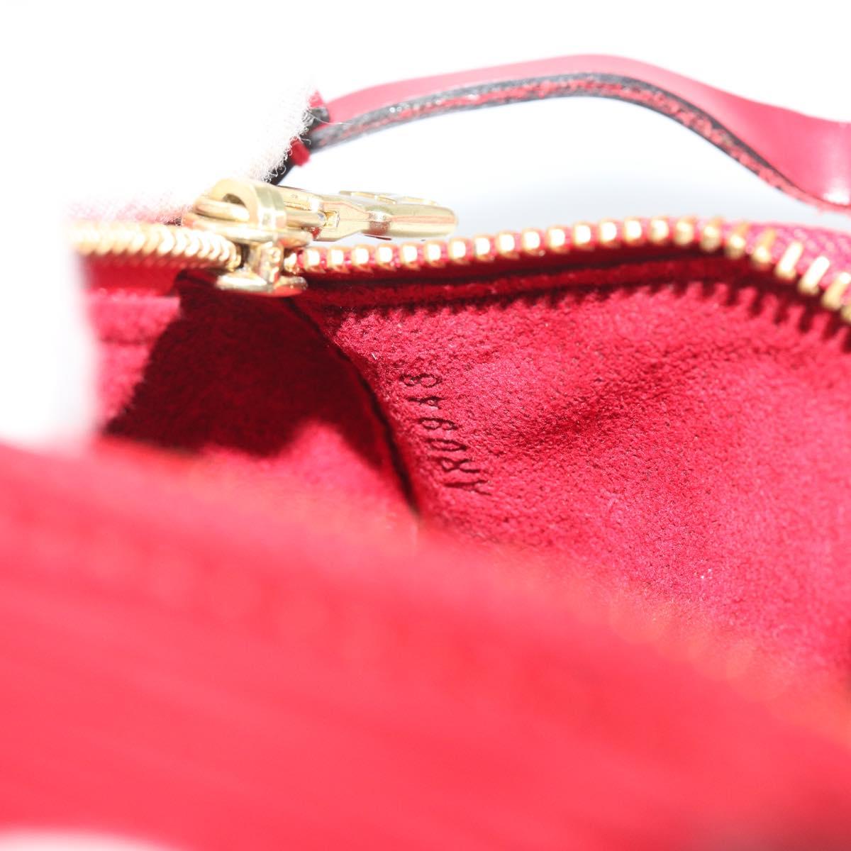 LOUIS VUITTON Epi Soufflot Pouch Accessory Pouch Red LV Auth ep15131