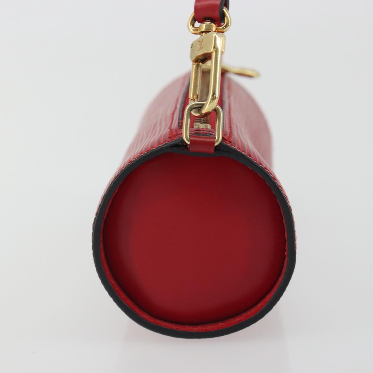 LOUIS VUITTON Epi Soufflot Pouch Accessory Pouch Red LV Auth ep15131