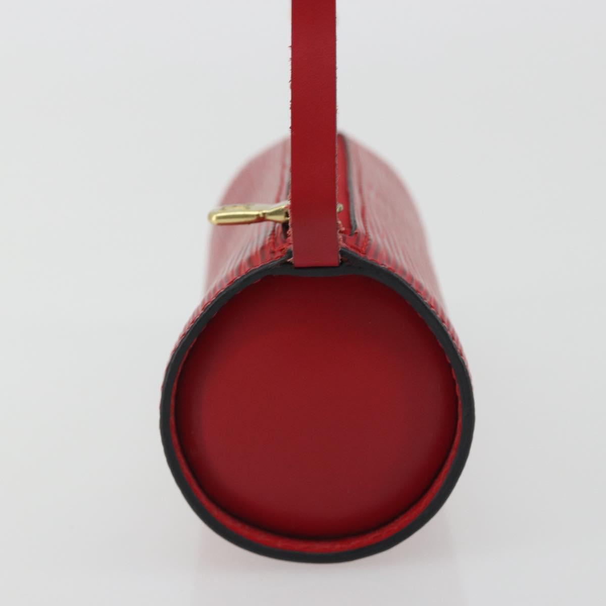 LOUIS VUITTON Epi Soufflot Pouch Accessory Pouch Red LV Auth ep15131
