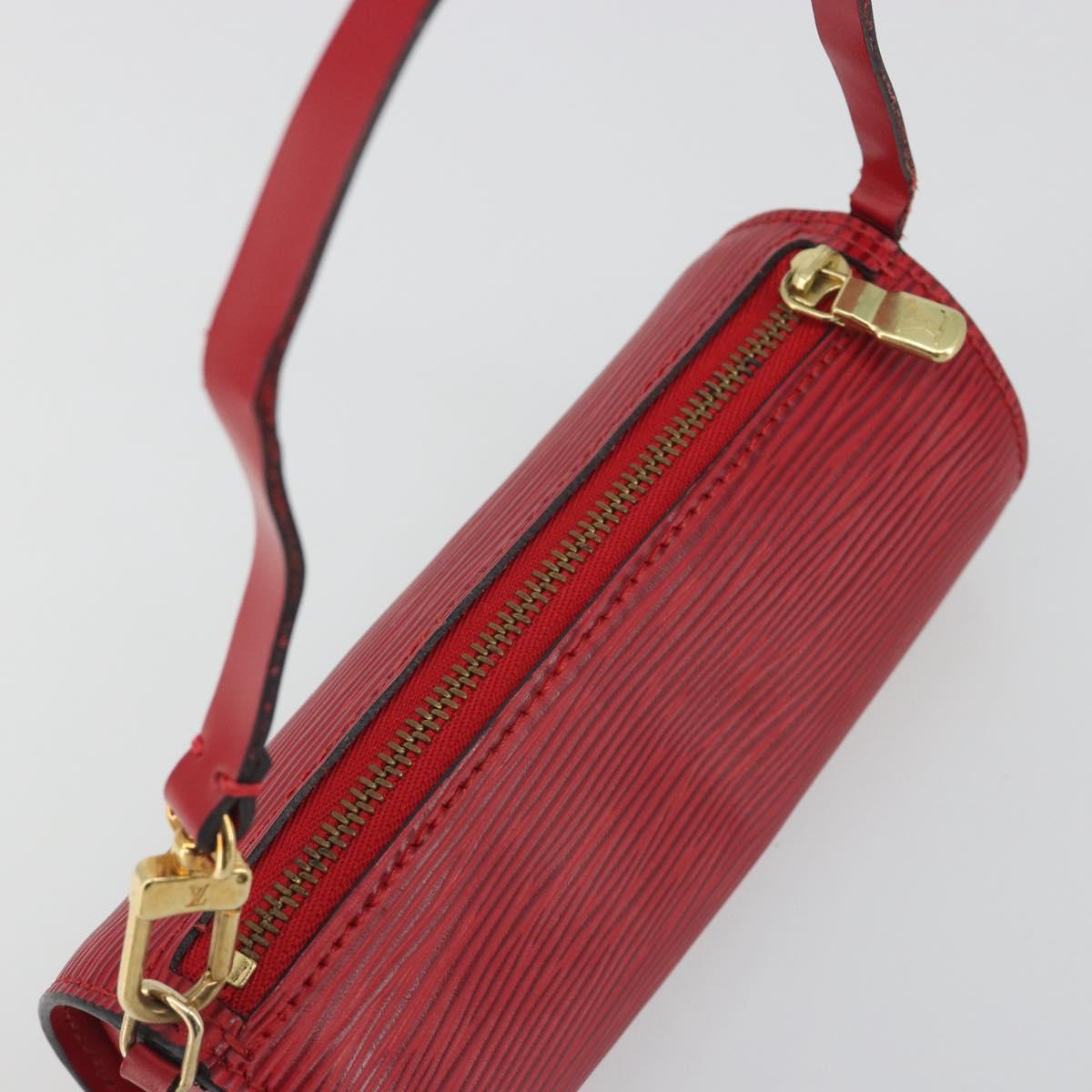 LOUIS VUITTON Epi Soufflot Pouch Accessory Pouch Red LV Auth ep15131