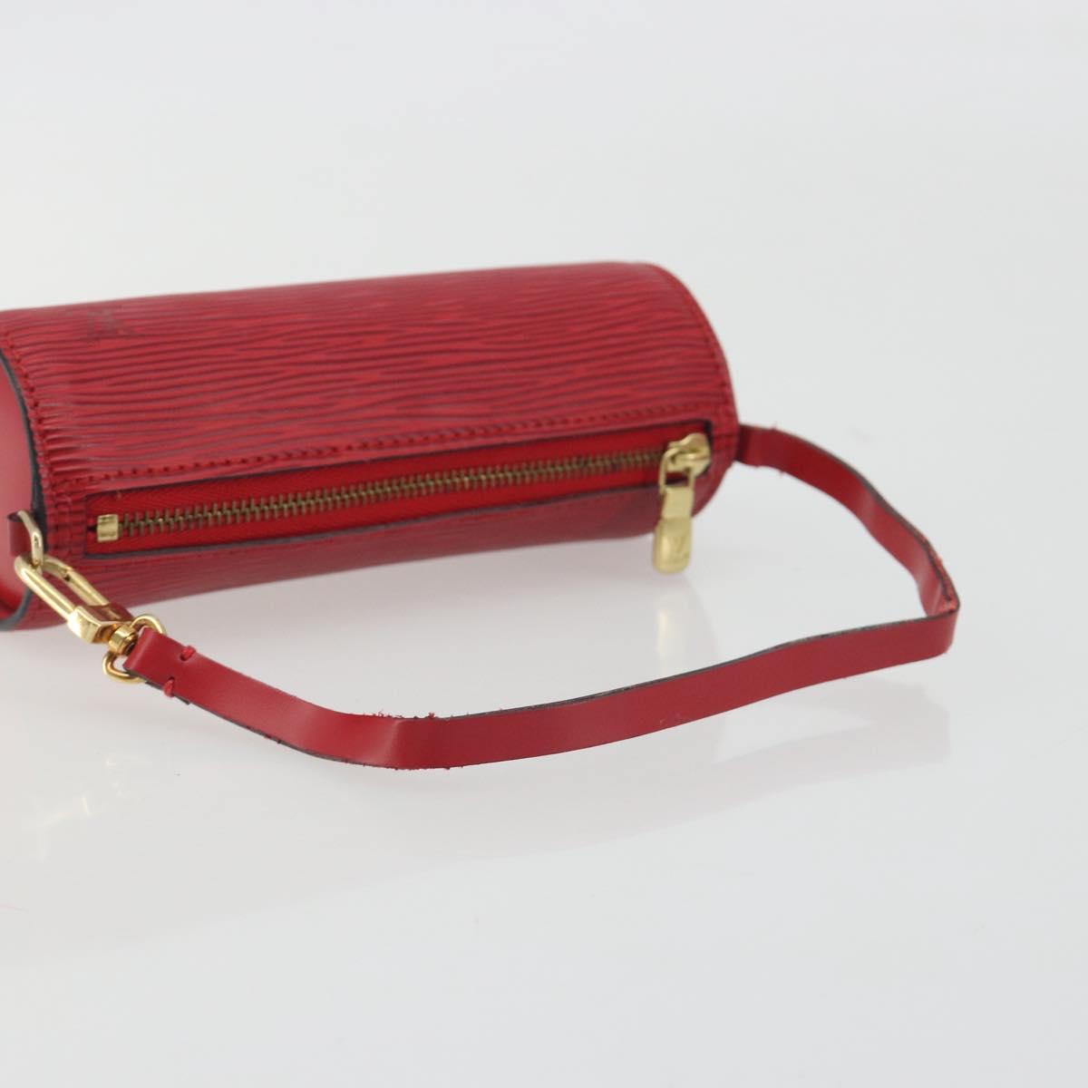 LOUIS VUITTON Epi Soufflot Pouch Accessory Pouch Red LV Auth ep15131
