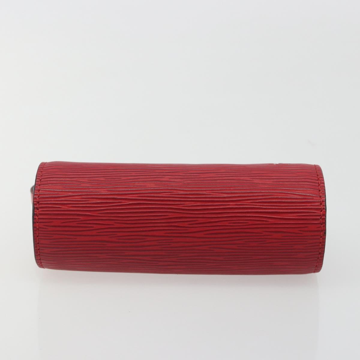 LOUIS VUITTON Epi Soufflot Pouch Accessory Pouch Red LV Auth ep15131