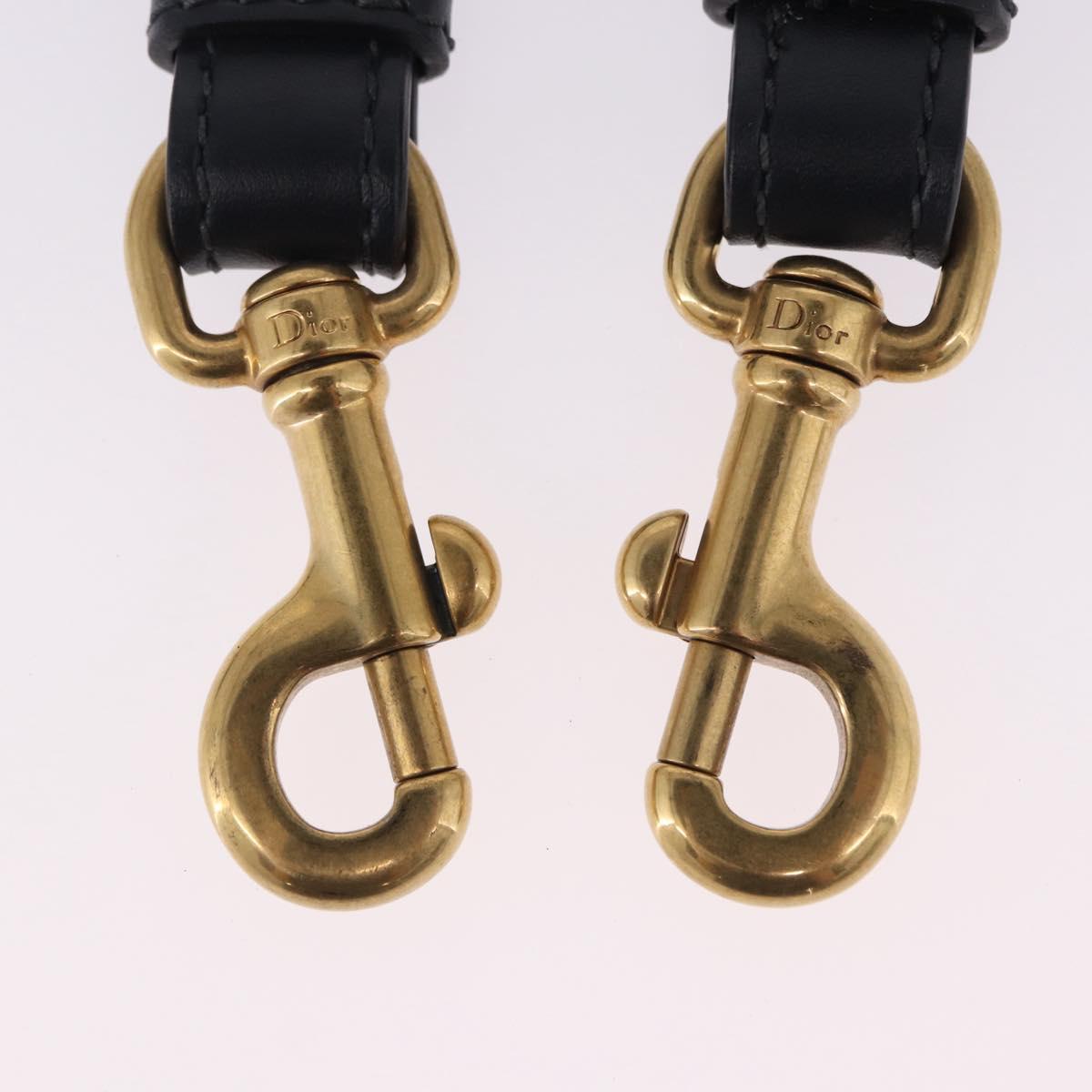 Christian Dior Trotter Canvas Shoulder Strap 36.6"" Navy Gold Auth ep15133M