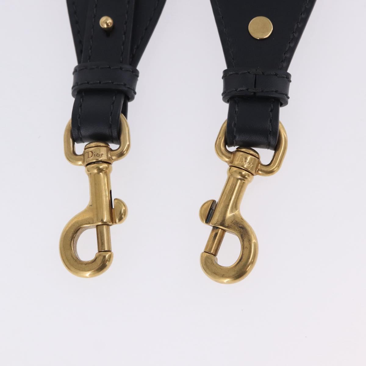 Christian Dior Trotter Canvas Shoulder Strap 36.6"" Navy Gold Auth ep15133M