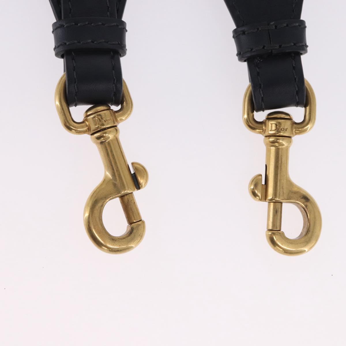 Christian Dior Trotter Canvas Shoulder Strap 36.6"" Navy Gold Auth ep15133M