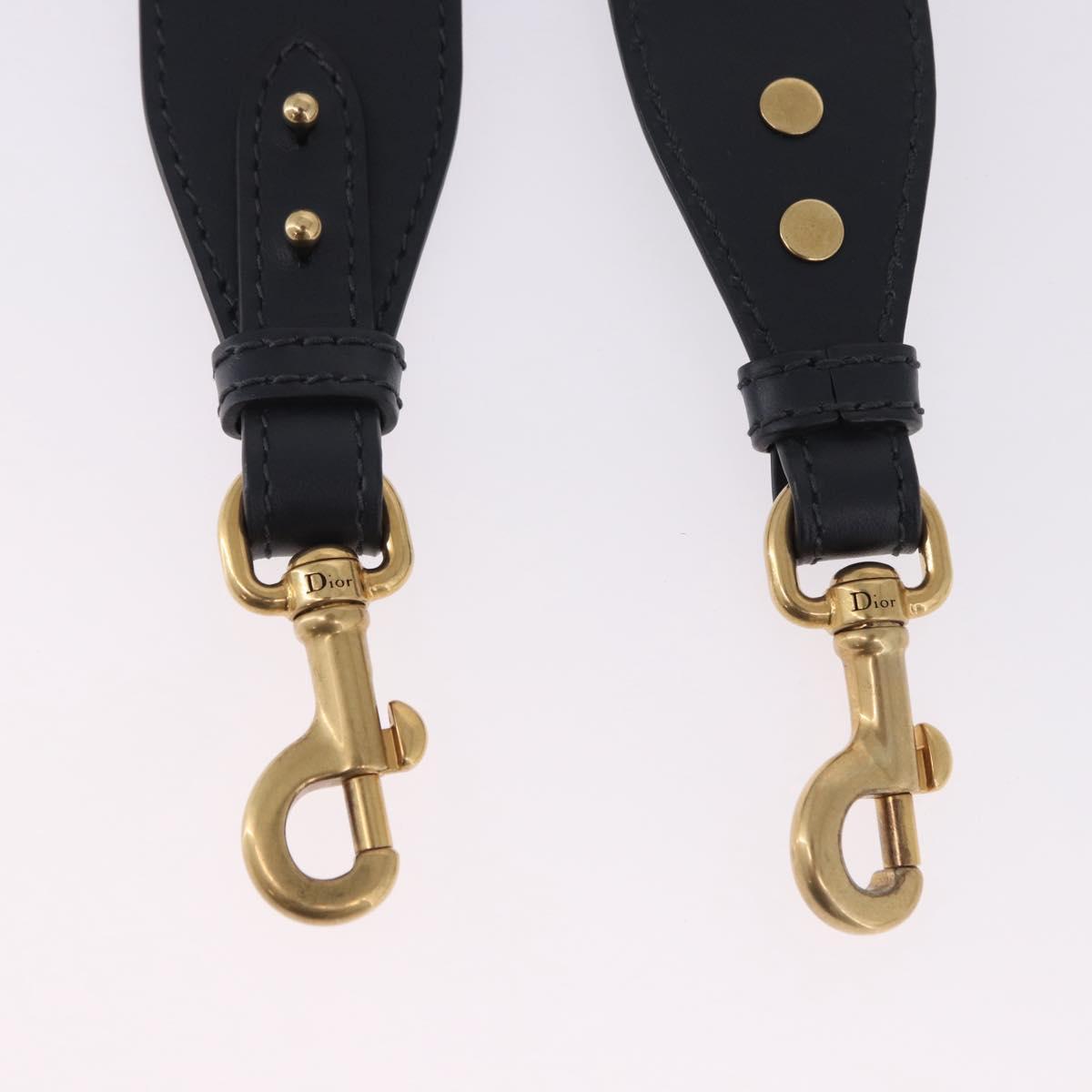 Christian Dior Trotter Canvas Shoulder Strap 36.6"" Navy Gold Auth ep15134M