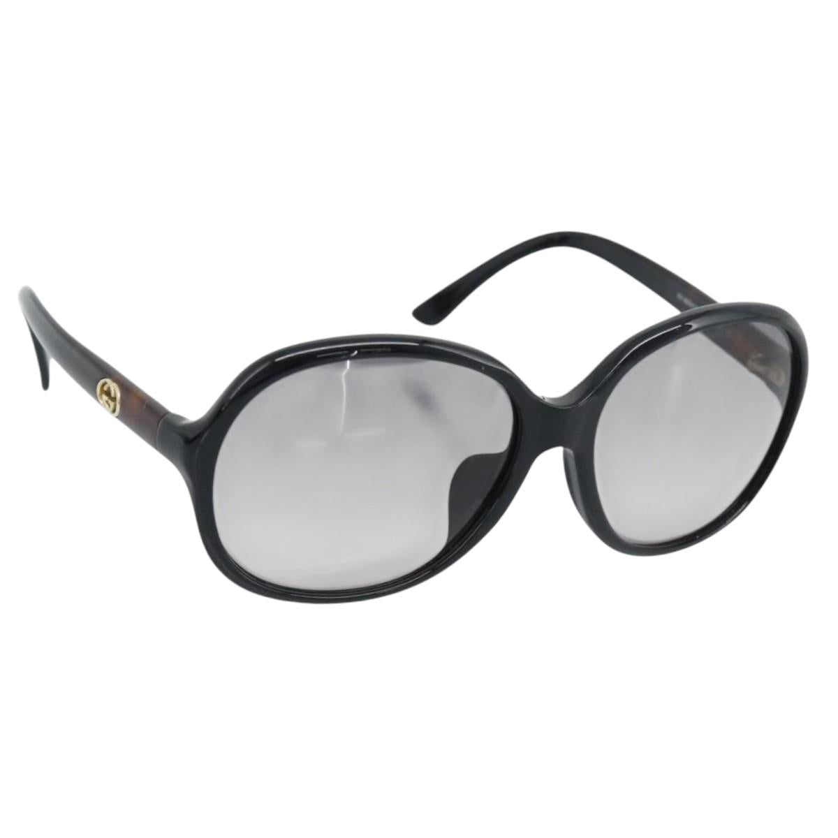 GUCCI Sunglasses Plastic Dark Brown Gold Auth ep15136A