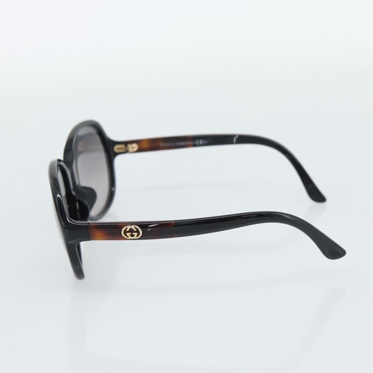 GUCCI Sunglasses Plastic Dark Brown Gold Auth ep15136A