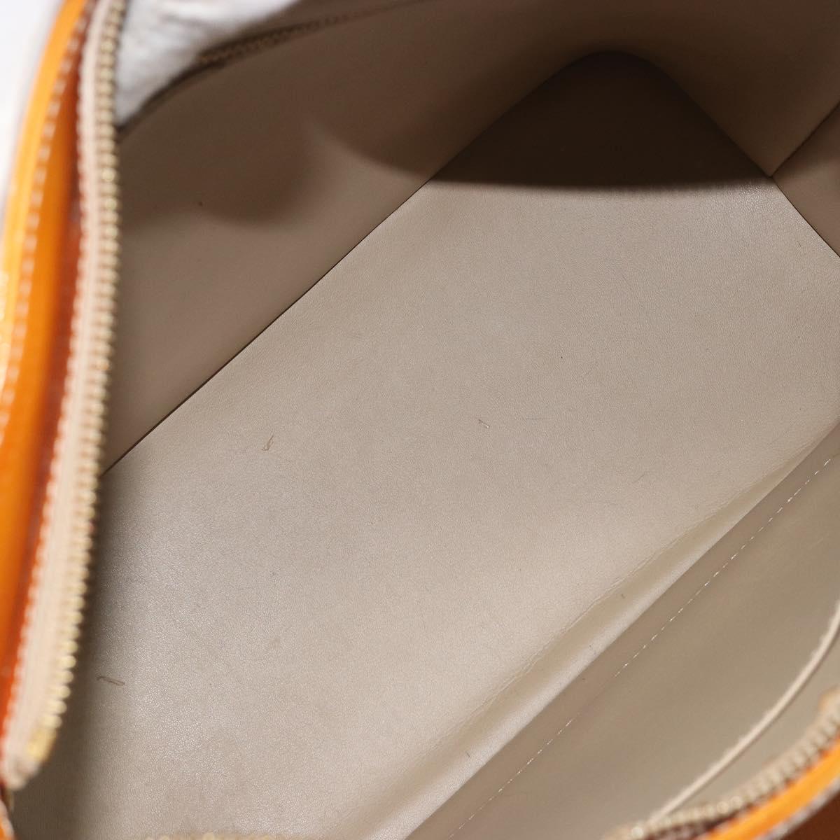 LOUIS VUITTON Monogram Vernis Houston Hand Bag Beige M91004 LV Auth ep15141