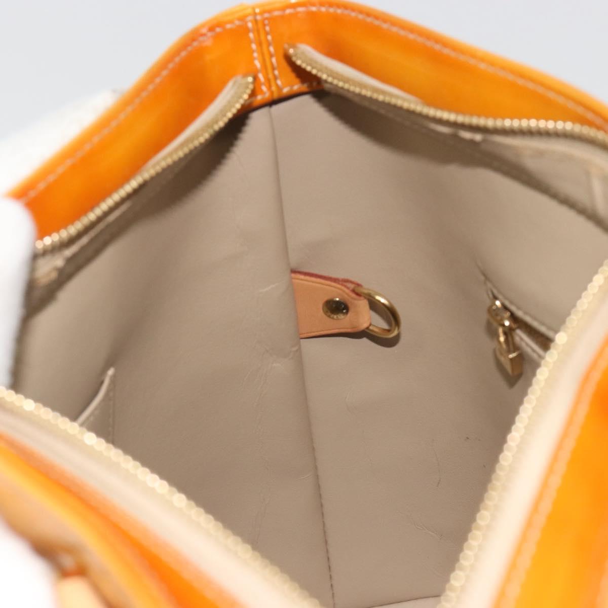 LOUIS VUITTON Monogram Vernis Houston Hand Bag Beige M91004 LV Auth ep15141