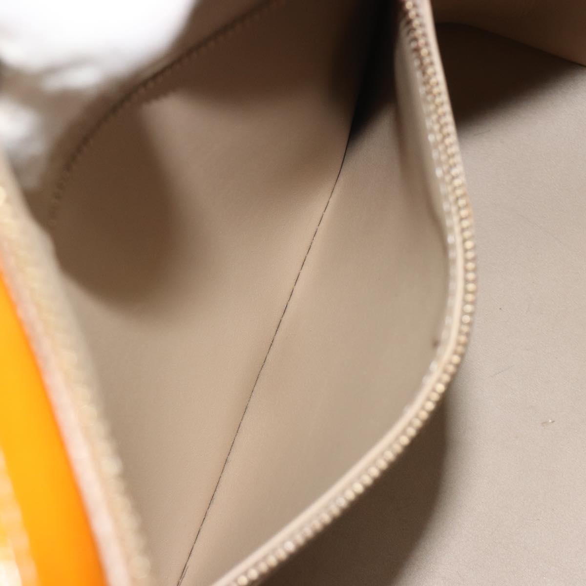 LOUIS VUITTON Monogram Vernis Houston Hand Bag Beige M91004 LV Auth ep15141